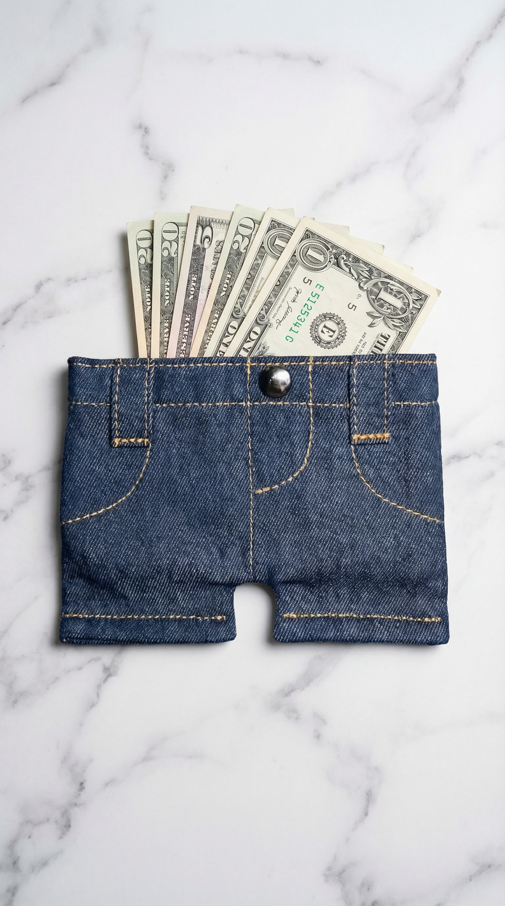 Denim Jeans Wallet - Unique bifold design