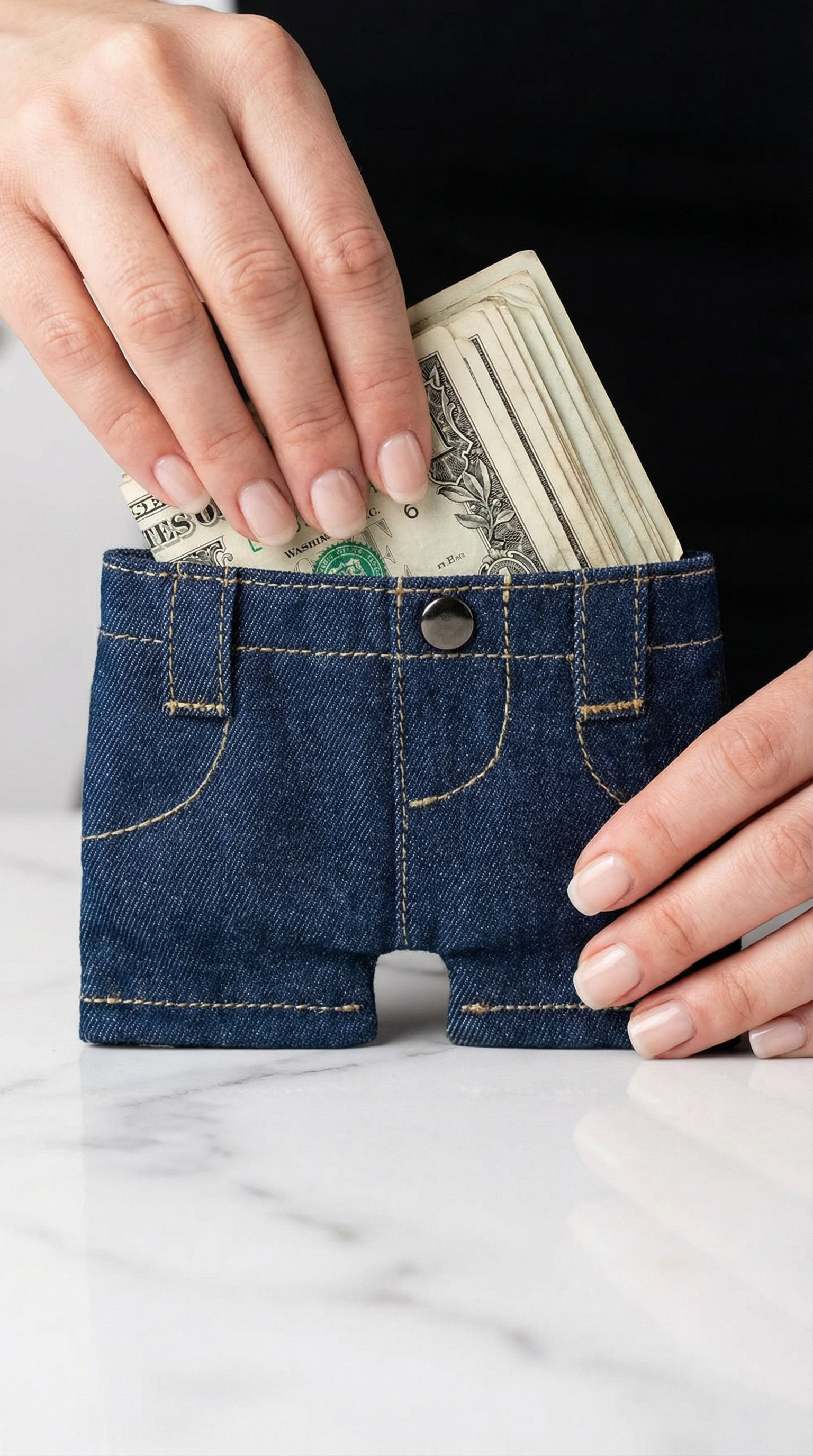 Denim Jeans Wallet - Unique bifold design