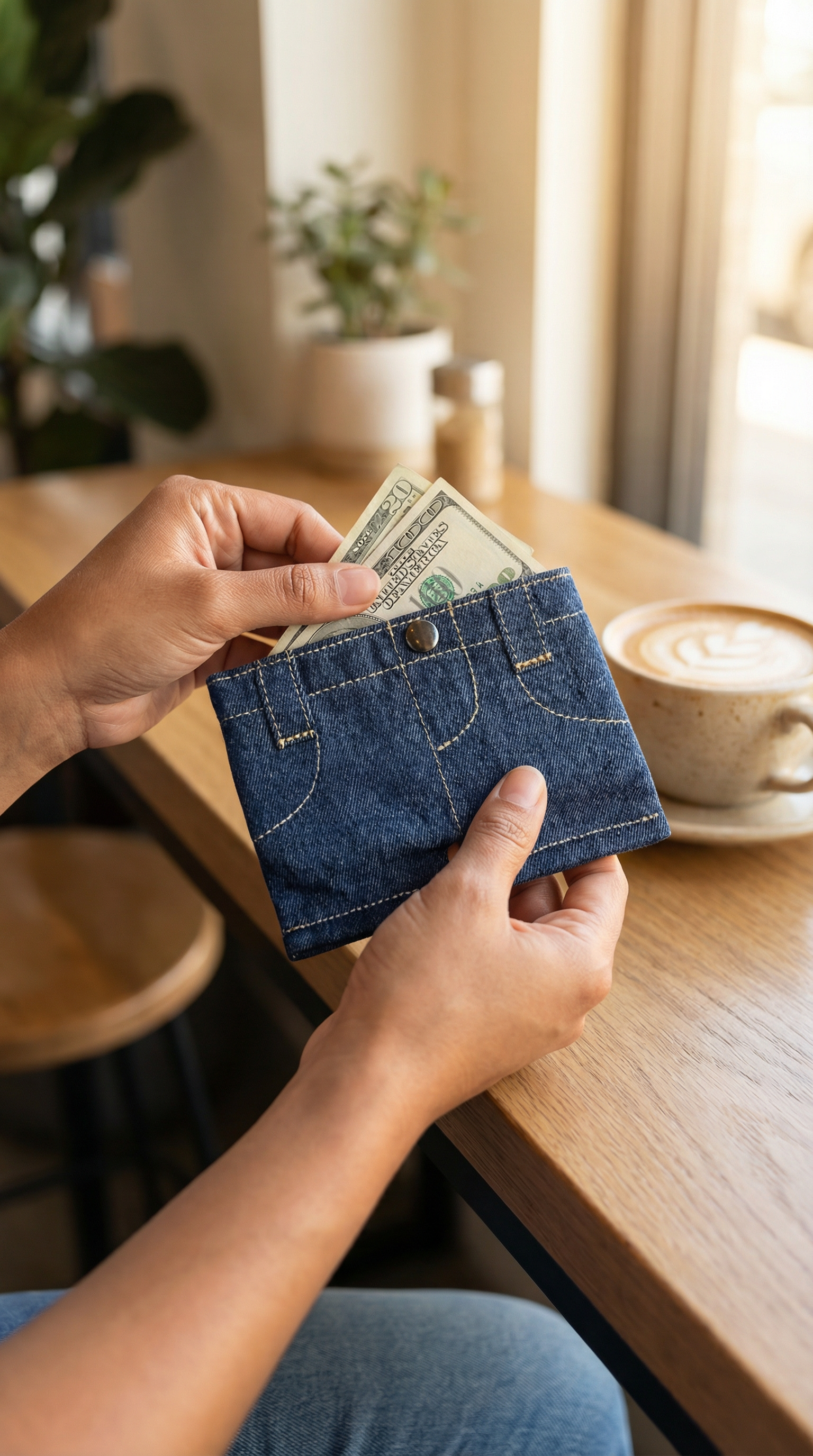 Denim Jeans Wallet - Unique bifold design