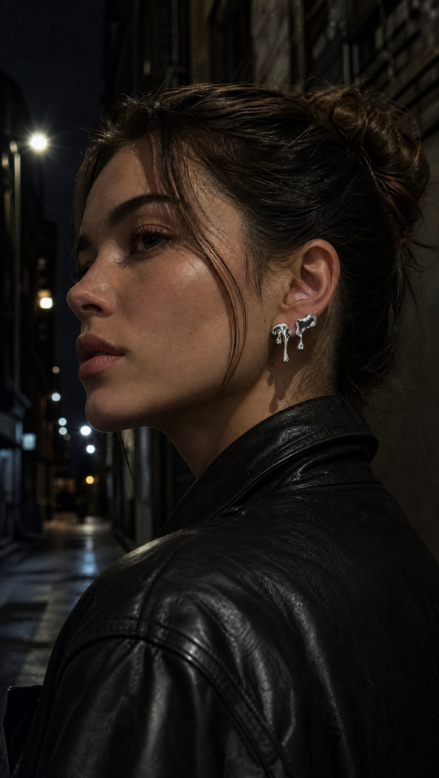 Silver-Tone Drip Earrings