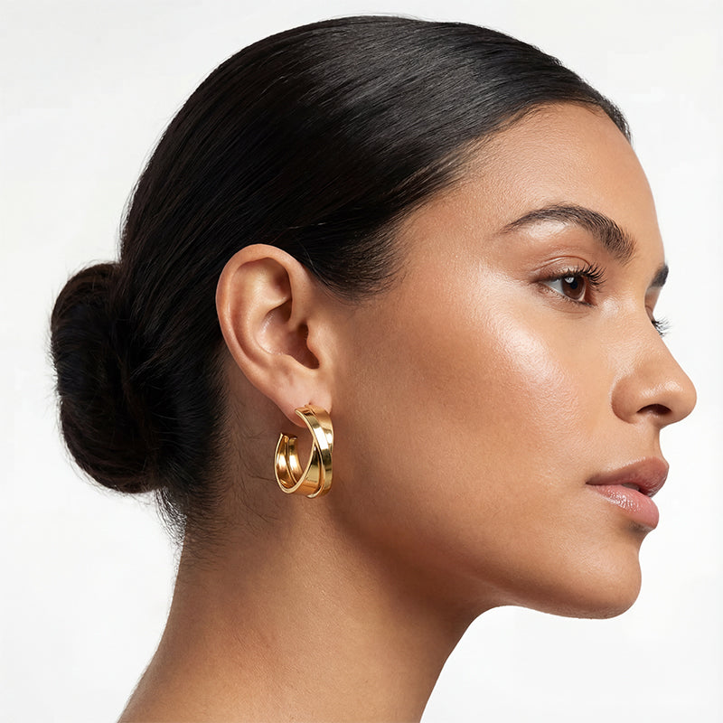 Gold-Tone Hoop Earrings